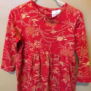 Hanna Anderson Fall Dress long sleeved. Red.